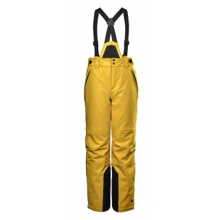 Killtec Zimowe Spodnie Narciarskie KSW 79 (wodoodporne, oddychające, bez PFC, z osłoną śnieżną, z ochroną krawędzi) żółte dziecięce